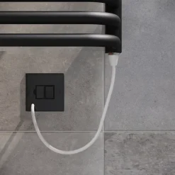 Toasty Nest Matt Black Electric Heated Towel Rail with Heating Element