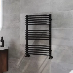 Toasty Nest Matt Black Heated Towel Rail
