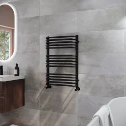 Toasty Nest Matt Black Heated Towel Rail