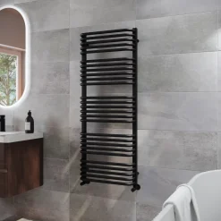 Toasty Nest Matt Black Heated Towel Rail