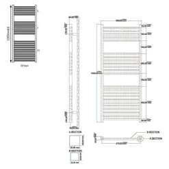 Toasty Oren Chrome Heated Towel Rail