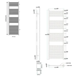 Toasty Oren Chrome Heated Towel Rail