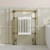 Toasty Penrose Antique Brass Traditional Heated Towel Rail - 965 x 675mm