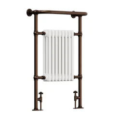 Toasty Penrose Antique Copper Traditional Heated Towel Rail - 965 x 675mm