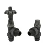 Toasty Pewter Traditional Metal Handle Angled Thermostatic Radiator Valve