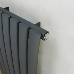 Toasty Plume Anthracite Vertical Wave Radiator - 1800 x 415mm