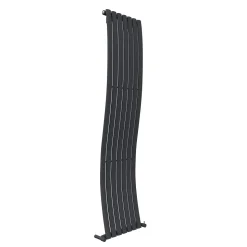 Toasty Plume Anthracite Vertical Wave Radiator - 1800 x 415mm