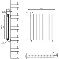 Toasty Radiance Anthracite Flat Panel Horizontal Radiator