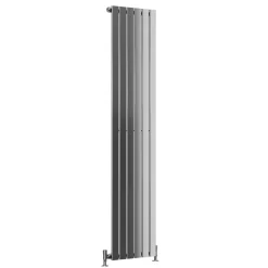 Toasty Radiance Chrome Single Flat Panel Vertical Radiator