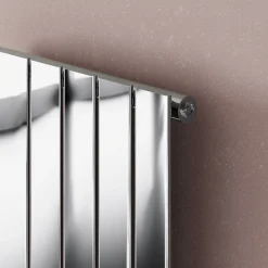 Toasty Radiance Chrome Single Flat Panel Vertical Radiator