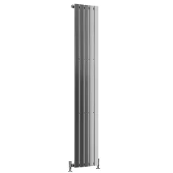 Toasty Radiance Chrome Single Flat Panel Vertical Radiator