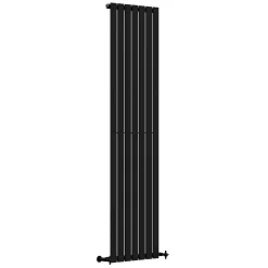 Toasty Radiance Matt Black Flat Panel Vertical Radiator