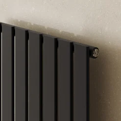 Toasty Radiance Matt Black Flat Panel Vertical Radiator