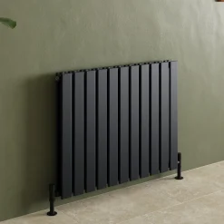 Toasty Radiance Matt Black Flat Panel Horizontal Radiator