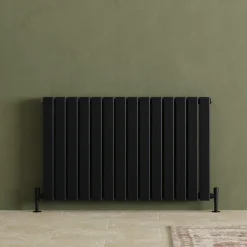 Toasty Radiance Matt Black Flat Panel Horizontal Radiator