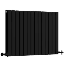Toasty Radiance Matt Black Flat Panel Horizontal Radiator