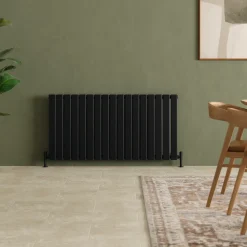 Toasty Radiance Matt Black Flat Panel Horizontal Radiator