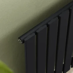 Toasty Radiance Matt Black Flat Panel Horizontal Radiator