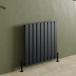 Toasty Radiance Matt Black Flat Panel Horizontal Radiator