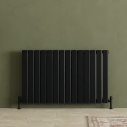 Toasty Radiance Matt Black Flat Panel Horizontal Radiator