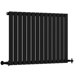 Toasty Radiance Matt Black Flat Panel Horizontal Radiator
