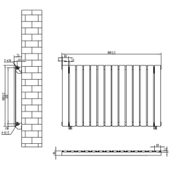 Toasty Radiance Matt Black Flat Panel Horizontal Radiator