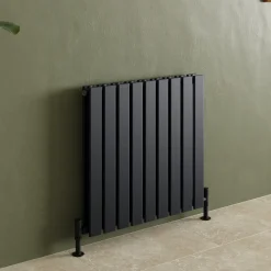 Toasty Radiance Matt Black Flat Panel Horizontal Radiator