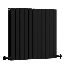 Toasty Radiance Matt Black Flat Panel Horizontal Radiator