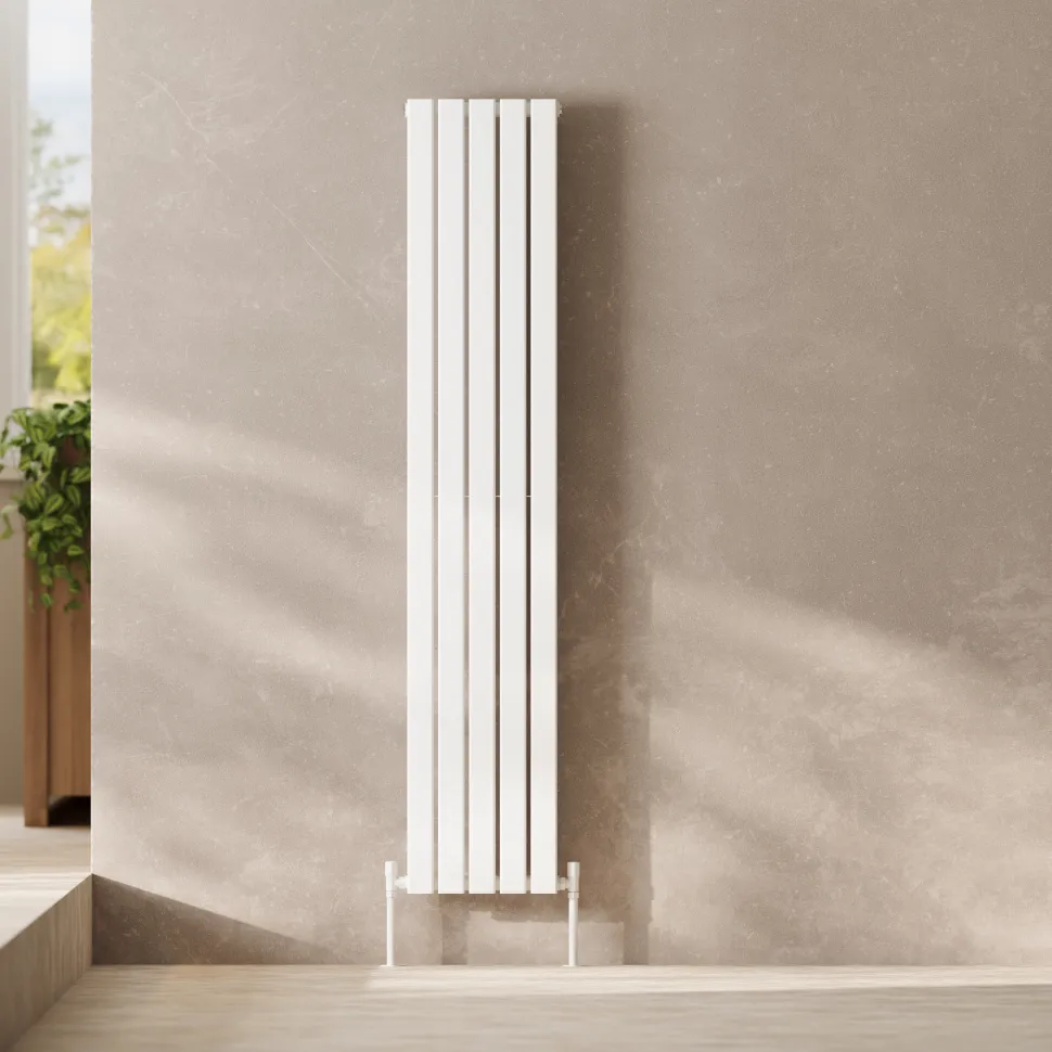 Toasty Radiance White Flat Panel Vertical Radiator