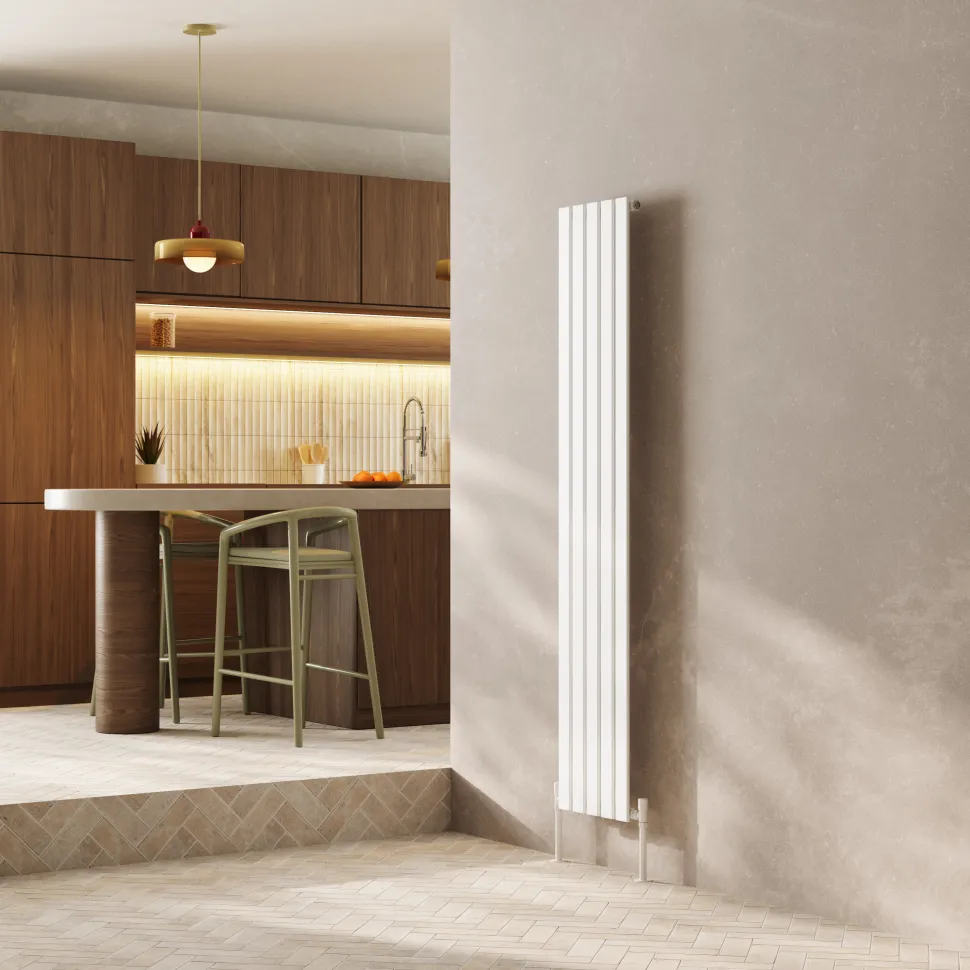 Toasty Radiance White Flat Panel Vertical Radiator