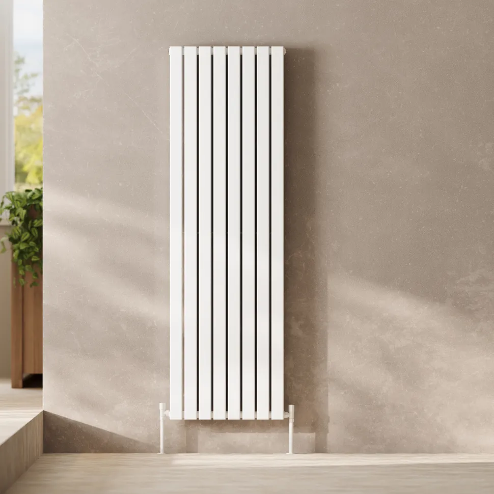 Toasty Radiance White Flat Panel Vertical Radiator