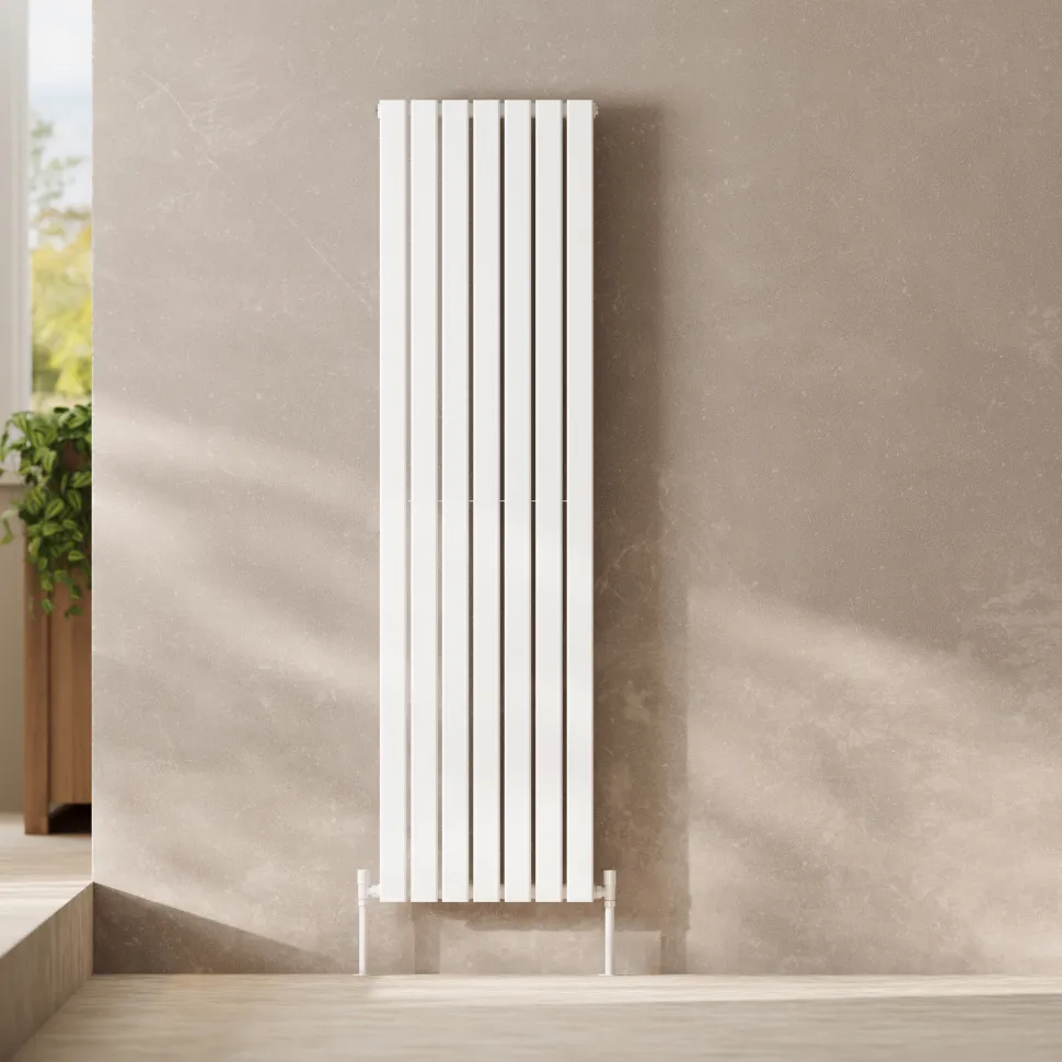 Toasty Radiance White Flat Panel Vertical Radiator
