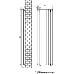 Toasty Radiance White Flat Panel Vertical Radiator