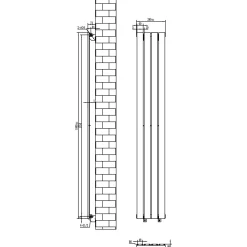 Toasty Radiance White Flat Panel Vertical Radiator