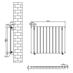 Toasty Radiance White Flat Panel Horizontal Radiator