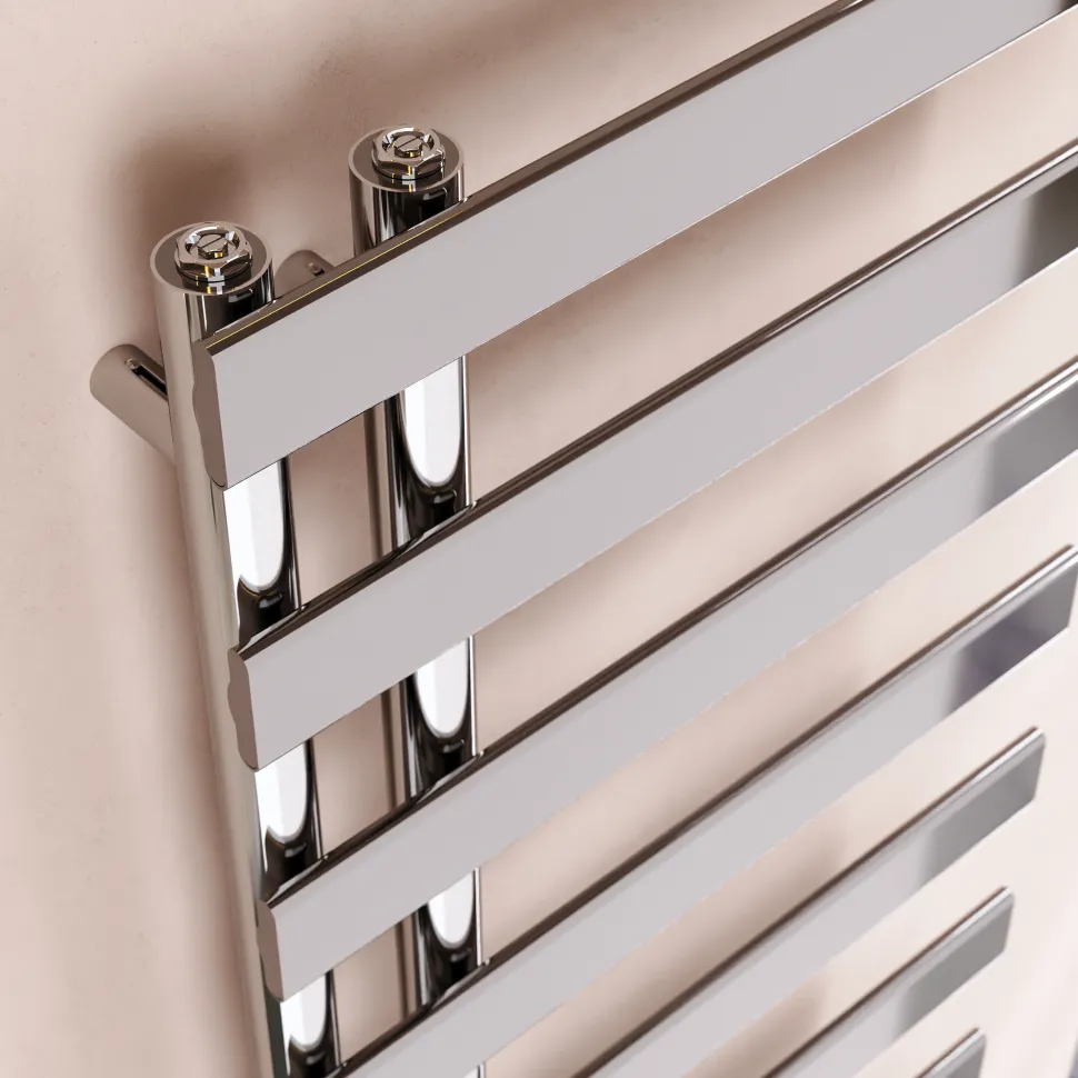 Toasty Retreat Chrome Offset Heated Towel Rail