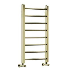 Toasty Rise Brushed Brass Heated Towel Rail