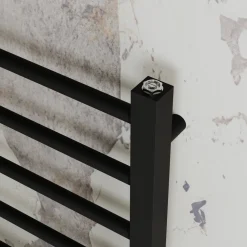 Toasty Rise Matt Black Electric Heated Towel Rail with Heating Element