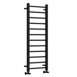 Toasty Rise Matt Black Heated Towel Rail