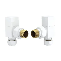 Toasty Square White Manual Radiator Valves
