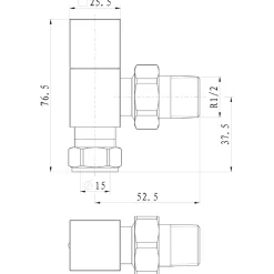 Toasty Square White Manual Radiator Valves