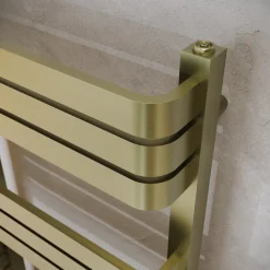 Toasty Studio Brushed Brass Heated Towel Rail - 1200 x 500mm