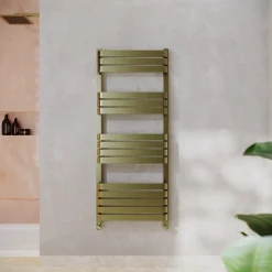 Toasty Studio Brushed Brass Heated Towel Rail - 1200 x 500mm