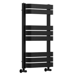 Toasty Studio Matt Black Heated Towel Rail - 850 x 500mm