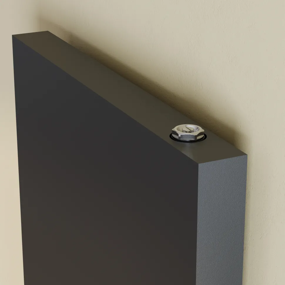 Toasty Surface Anthracite Grey Flat Single Panel Vertical Radiator - 1800 x 400mm