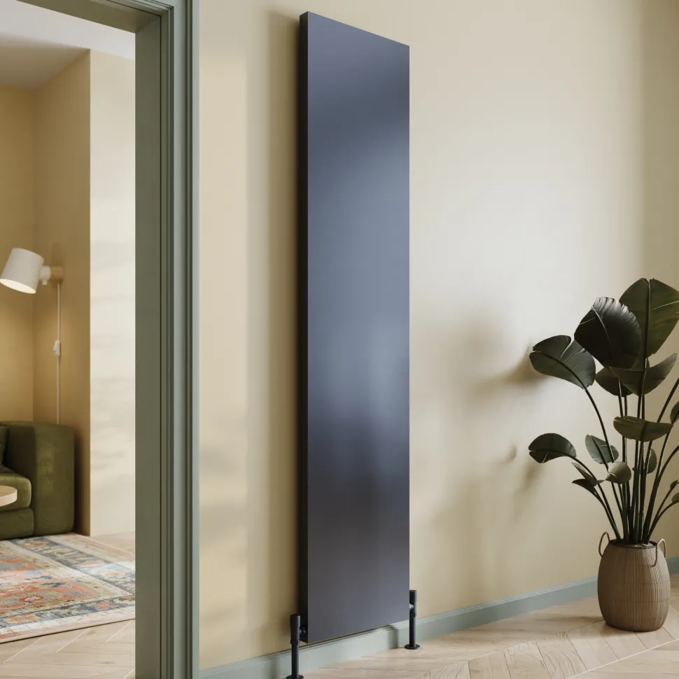 Toasty Surface Anthracite Grey Flat Single Panel Vertical Radiator - 1800 x 400mm