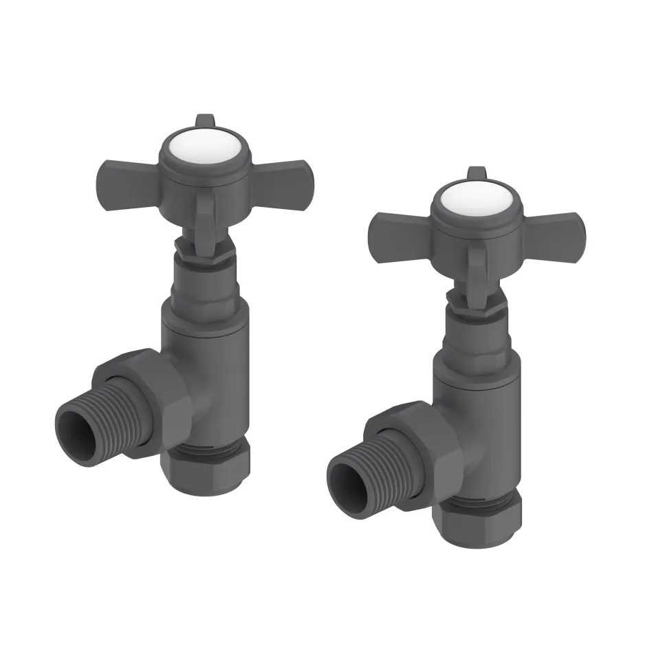 Toasty Traditional Crosshead Manual Angled Valves - Anthracite