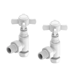 Toasty Traditional Crosshead Manual Angled Valve - White