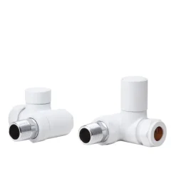 Toasty White Dual Fuel Corner Radiator Valves