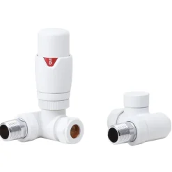 Toasty White Dual Fuel Corner Radiator Valves
